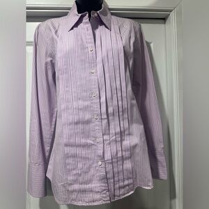 J. Crew Lavender Striped Shirt